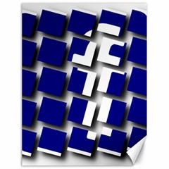 Facebook Social Media Network Blue Canvas 18  X 24   by Celenk