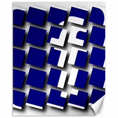 Facebook Social Media Network Blue Canvas 11  X 14   by Celenk