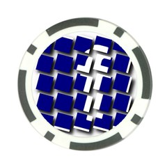 Facebook Social Media Network Blue Poker Chip Card Guard by Celenk