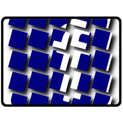 Facebook Social Media Network Blue Fleece Blanket (large)  by Celenk