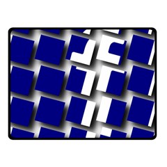 Facebook Social Media Network Blue Fleece Blanket (small) by Celenk