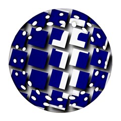 Facebook Social Media Network Blue Ornament (round Filigree) by Celenk