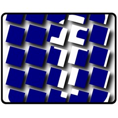 Facebook Social Media Network Blue Double Sided Fleece Blanket (medium)  by Celenk