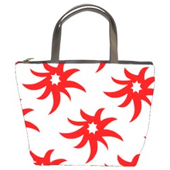 Star Figure Form Pattern Structure Bucket Bags by Celenk