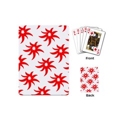 Star Figure Form Pattern Structure Playing Cards (mini)  by Celenk