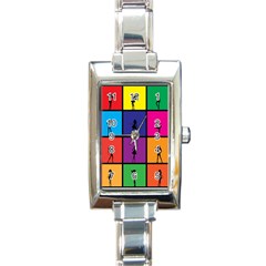 Girls Fashion Fashion Girl Young Rectangle Italian Charm Watch by Celenk