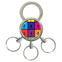 Girls Fashion Fashion Girl Young 3-ring Key Chains by Celenk