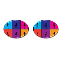 Girls Fashion Fashion Girl Young Cufflinks (oval) by Celenk