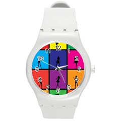 Girls Fashion Fashion Girl Young Round Plastic Sport Watch (m) by Celenk