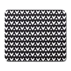 Heart Black Chain White Large Mousepads by Celenk