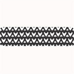 Heart Black Chain White Large Bar Mats by Celenk