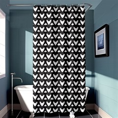 Heart Black Chain White Shower Curtain 36  X 72  (stall)  by Celenk