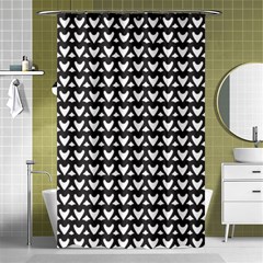 Heart Black Chain White Shower Curtain 48  X 72  (small)  by Celenk