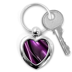 Fractal Mathematics Abstract Key Chains (heart)  by Celenk