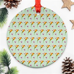 Birds Hummingbirds Wings Ornament (round) by Celenk