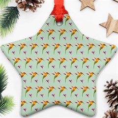 Birds Hummingbirds Wings Ornament (star) by Celenk