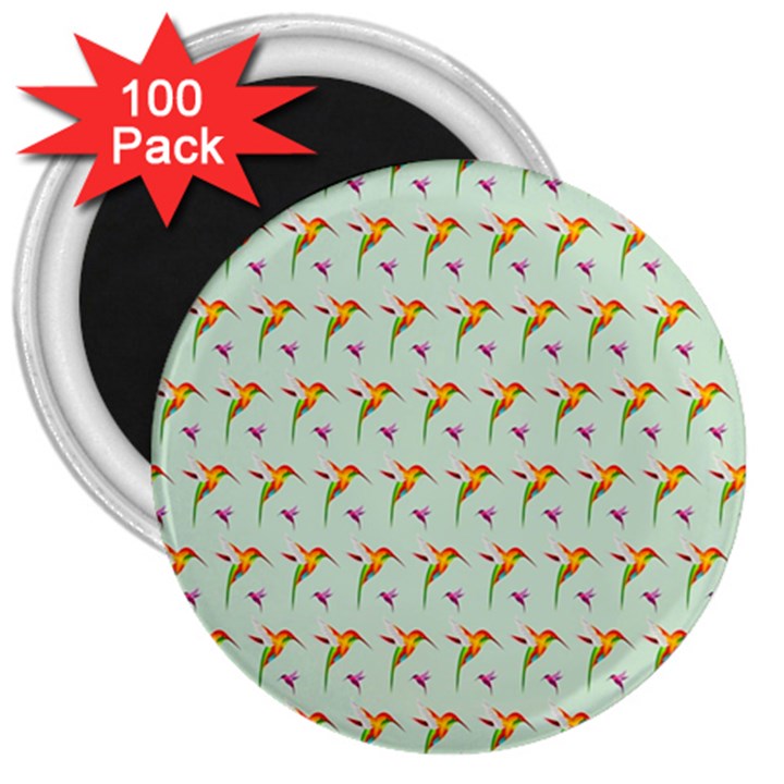 Birds Hummingbirds Wings 3  Magnets (100 pack)