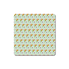 Birds Hummingbirds Wings Square Magnet by Celenk