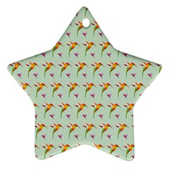 Birds Hummingbirds Wings Star Ornament (two Sides)