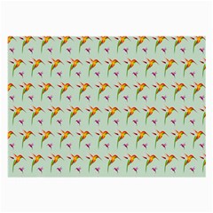 Birds Hummingbirds Wings Large Glasses Cloth (2-side) by Celenk