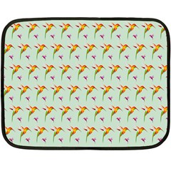 Birds Hummingbirds Wings Fleece Blanket (mini) by Celenk