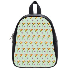 Birds Hummingbirds Wings School Bag (small) by Celenk