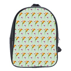 Birds Hummingbirds Wings School Bag (xl) by Celenk