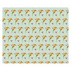 Birds Hummingbirds Wings Double Sided Flano Blanket (small)  by Celenk