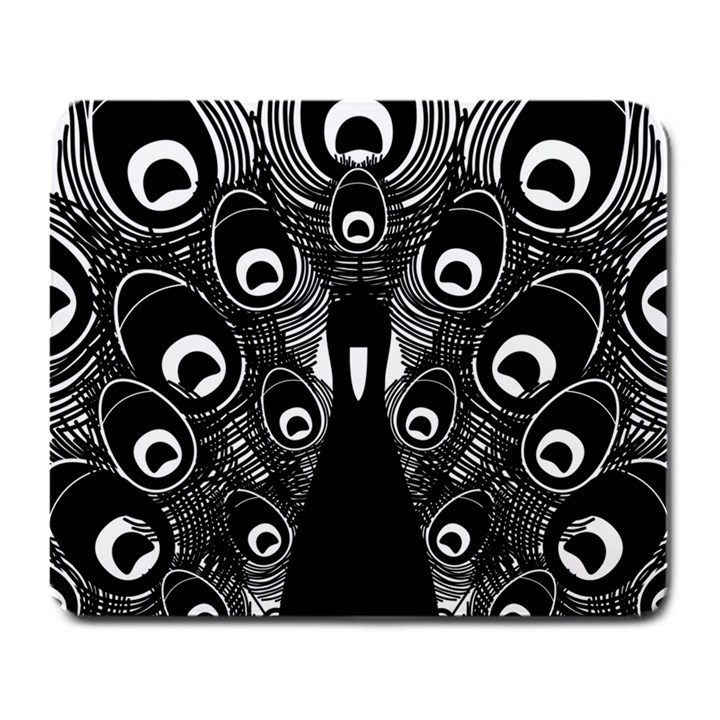 Peacock Bird Animal Feather Large Mousepads