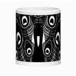 Peacock Bird Animal Feather Morph Mugs Center