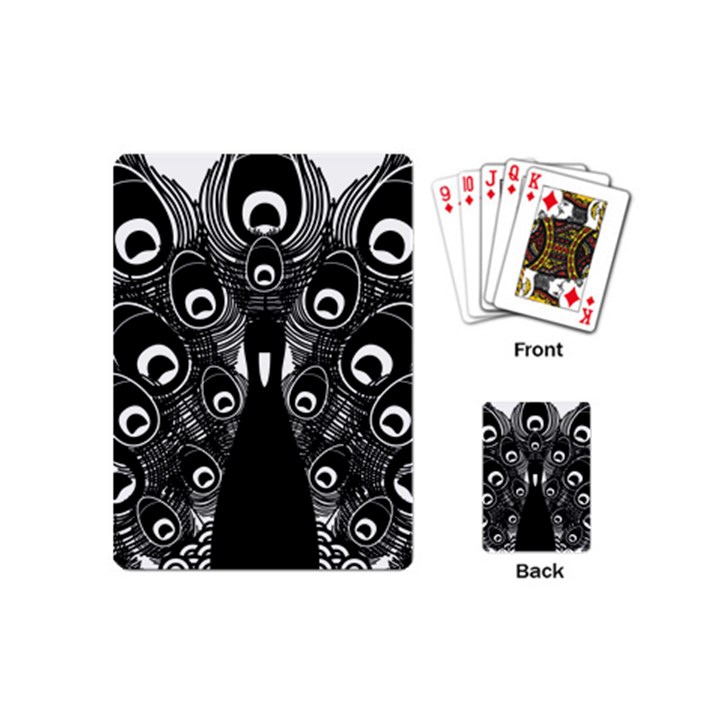 Peacock Bird Animal Feather Playing Cards (Mini) 