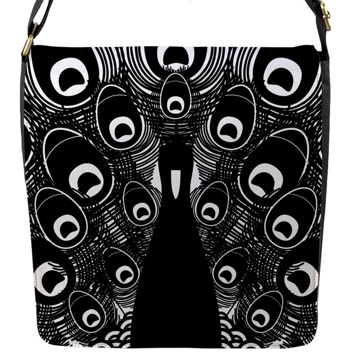 Peacock Bird Animal Feather Flap Messenger Bag (S)