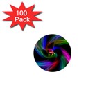 Peacock Bird Animal Feather 1  Mini Buttons (100 pack)  Front