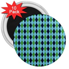 Rockabilly Retro Vintage Pin Up 3  Magnets (10 Pack)  by Celenk