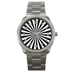 Rays Stripes Ray Laser Background Sport Metal Watch by Celenk