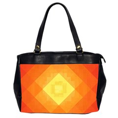 Pattern Retired Background Orange Office Handbags (2 Sides)  by Celenk