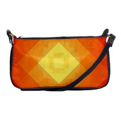 Pattern Retired Background Orange Shoulder Clutch Bags by Celenk