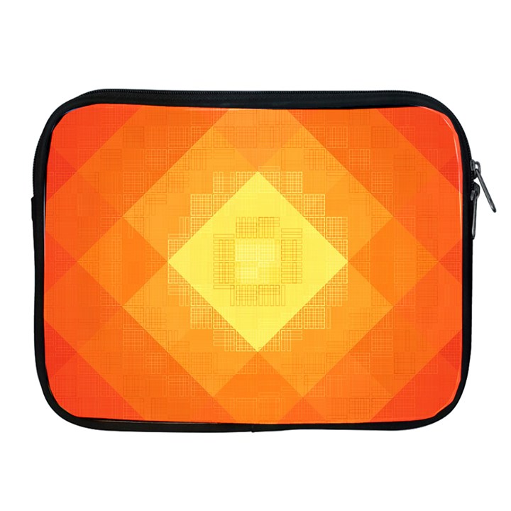 Pattern Retired Background Orange Apple iPad 2/3/4 Zipper Cases