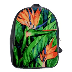 Flowers Art Beautiful School Bag (large) by Celenk