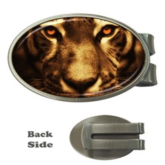 Cat Tiger Animal Wildlife Wild Money Clips (oval)  by Celenk