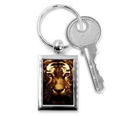 Cat Tiger Animal Wildlife Wild Key Chains (rectangle)  by Celenk