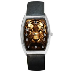 Cat Tiger Animal Wildlife Wild Barrel Style Metal Watch by Celenk