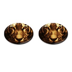 Cat Tiger Animal Wildlife Wild Cufflinks (oval) by Celenk