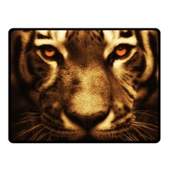 Cat Tiger Animal Wildlife Wild Fleece Blanket (small) by Celenk