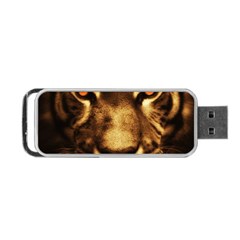 Cat Tiger Animal Wildlife Wild Portable Usb Flash (one Side) by Celenk