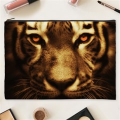 Cat Tiger Animal Wildlife Wild Cosmetic Bag (xxxl)  by Celenk