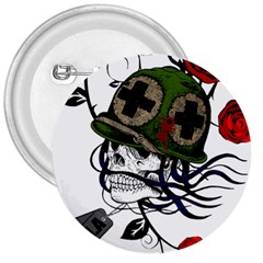 Skull Skeleton Dead Death Face 3  Buttons by Celenk