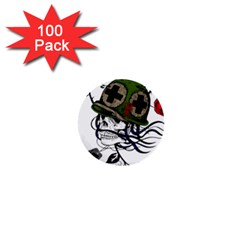 Skull Skeleton Dead Death Face 1  Mini Buttons (100 Pack)  by Celenk