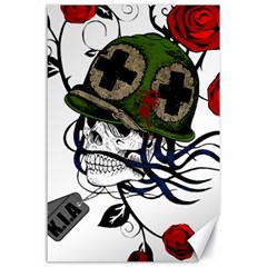 Skull Skeleton Dead Death Face Canvas 24  X 36  by Celenk