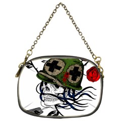 Skull Skeleton Dead Death Face Chain Purses (two Sides)  by Celenk